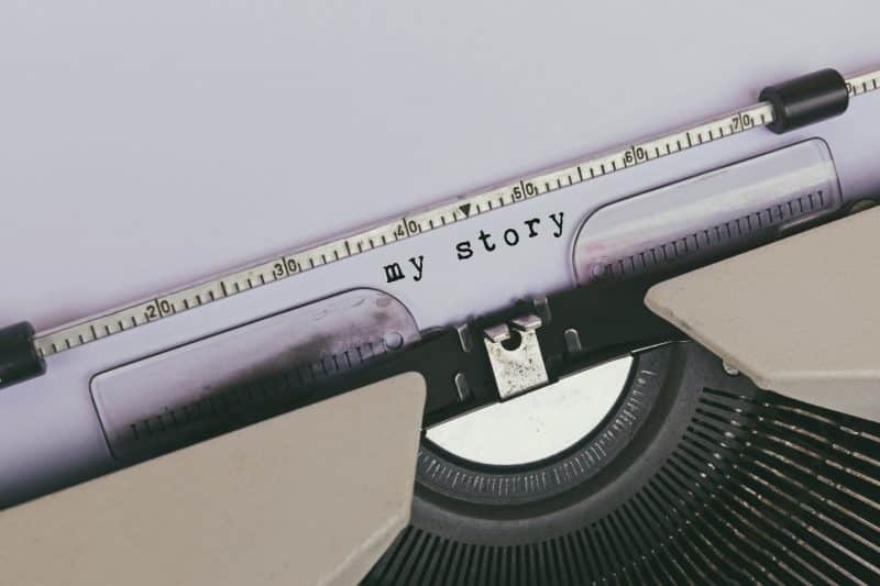 My story typed on vintage typewriter, sharing about struggles of IBD in healthcare for minorities
