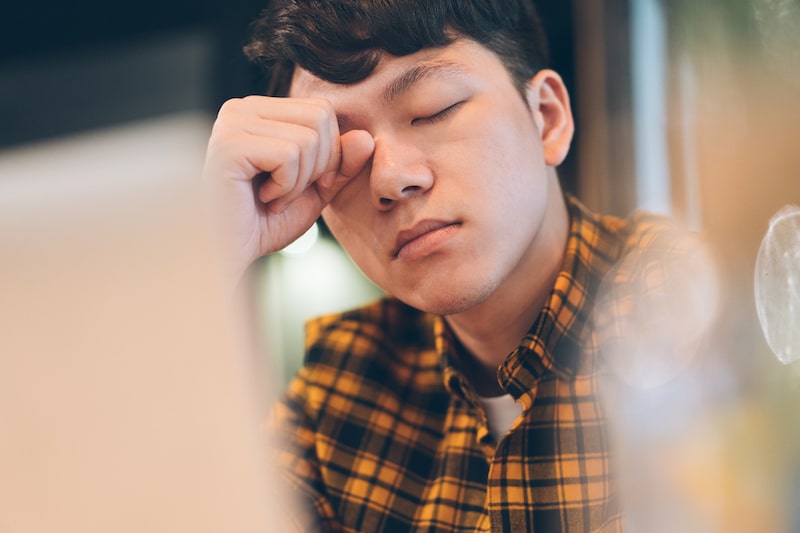 Man with IBD experiencing stress and flares